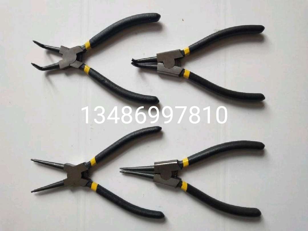 Ring pliers Spring pliers straight inside double round outside curved pliers Hardware tools undefined