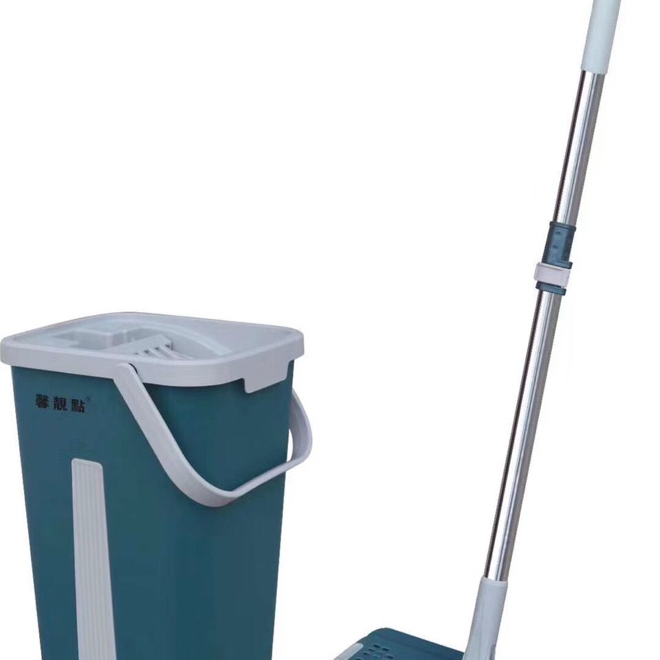 Hand-free flat mop, 42CM long, with scraper, rotating mop, suitable for both dry and wet use at home, tile, floor, wood board, lazy person Specification image