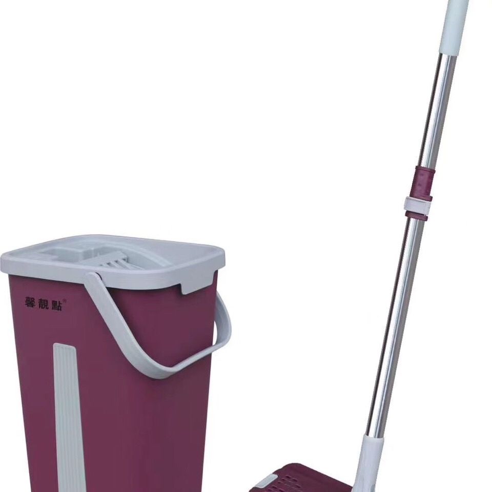 Hand-free flat mop, 42CM long, with scraper, rotating mop, suitable for both dry and wet use at home, tile, floor, wood board, lazy person detail image 2
