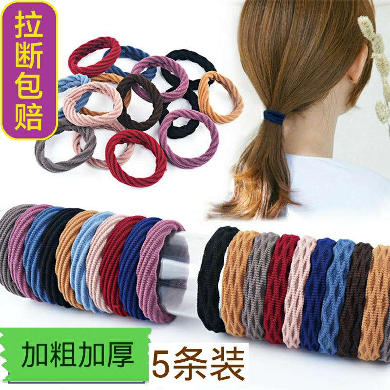 无缝橡皮筋韩国毛巾发圈扎头发绳加粗成人头饰加宽头绳发饰品简约详情图5