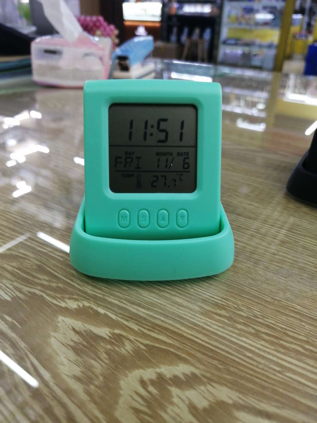 迷你折叠手机支架多功能钟表