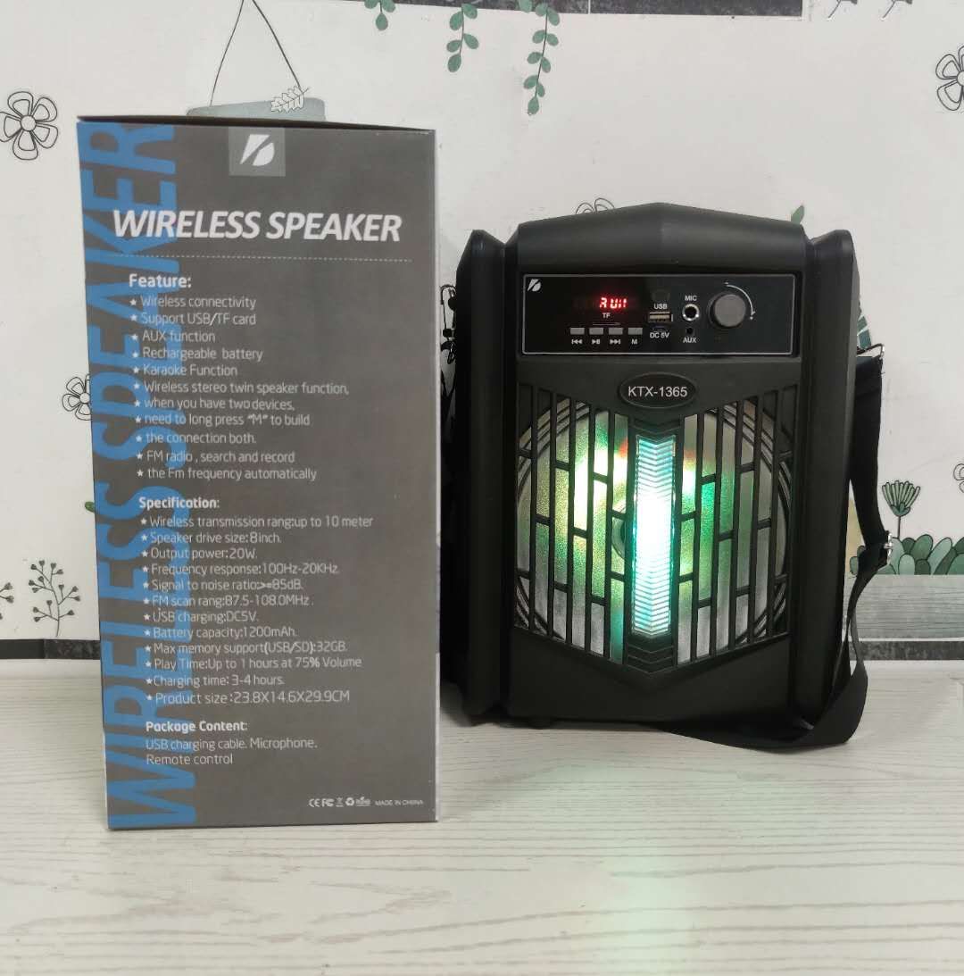 KT Ⅹ - 1365, 8 inch portable speaker, portable speaker square dancing speakers blue tooth speaker undefined