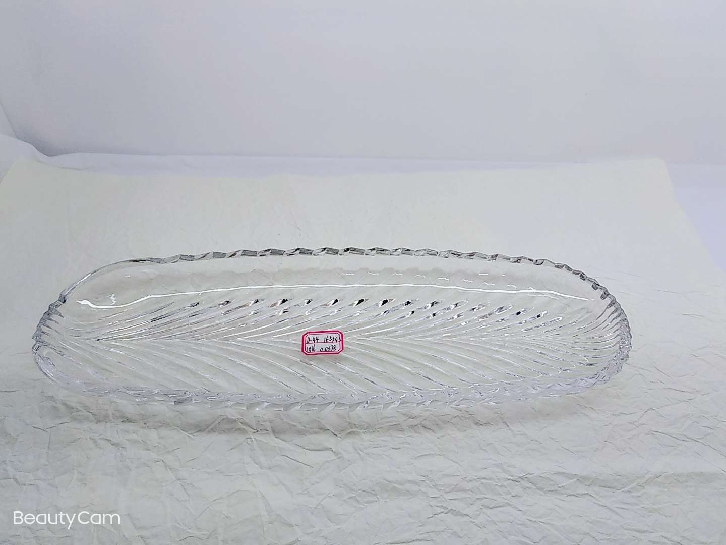 欧式刻花树叶果盘d-44