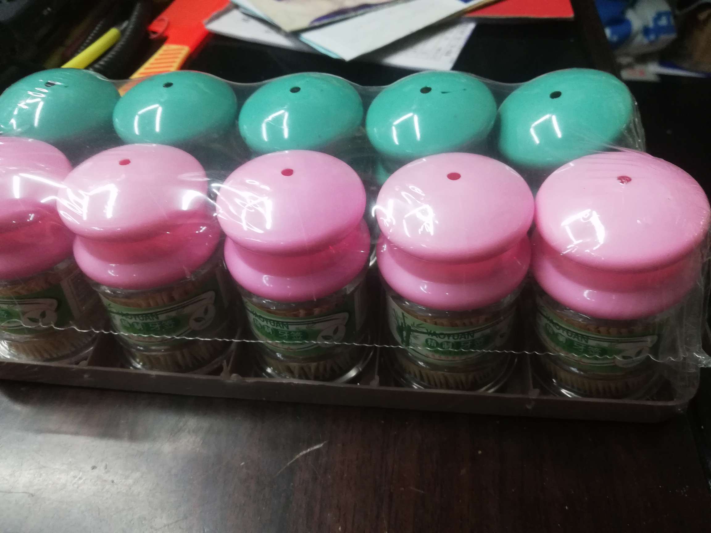 Large round bottle toothpicks