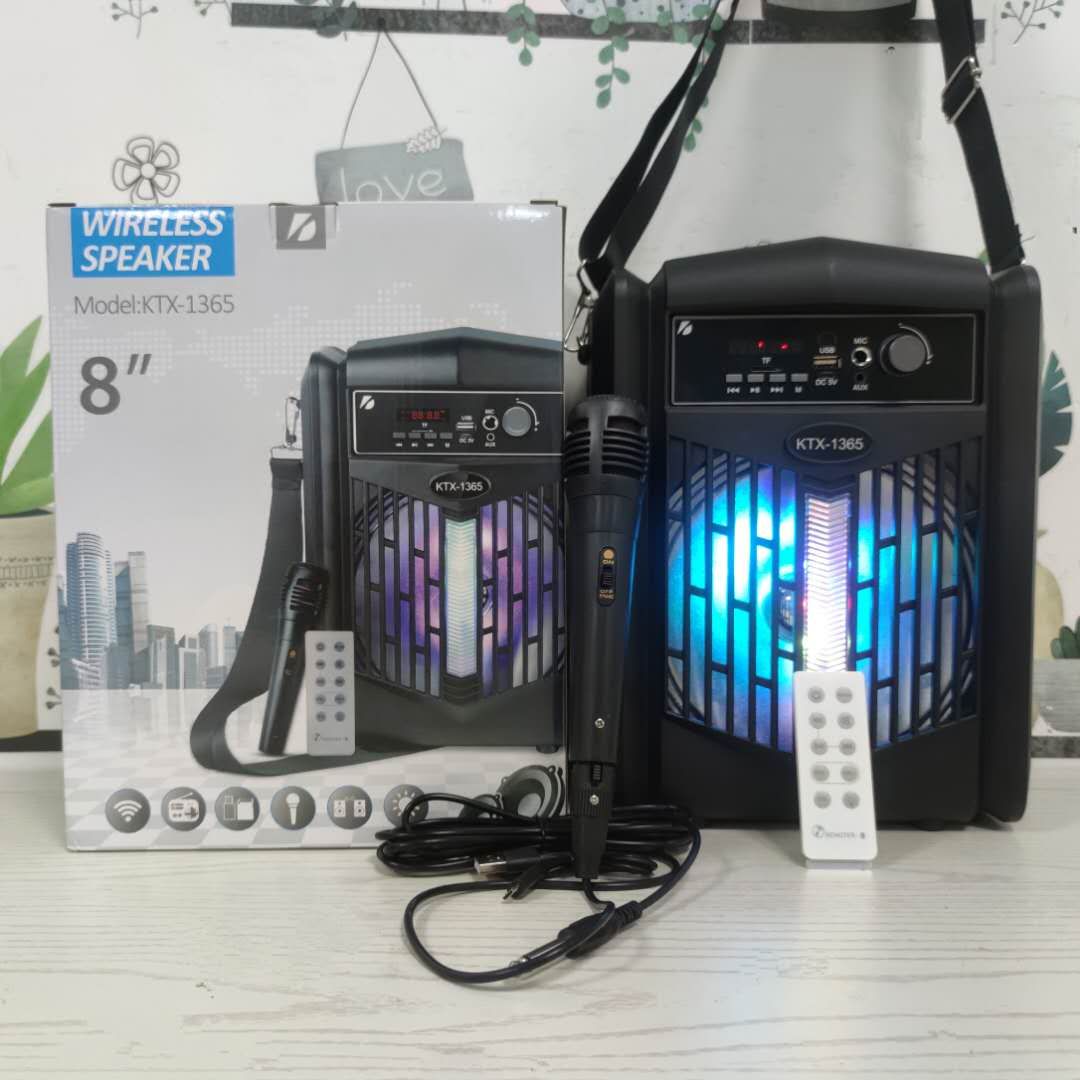 KT Ⅹ - 1365, 8 inch portable speaker, portable speaker square dancing speakers blue tooth speaker undefined