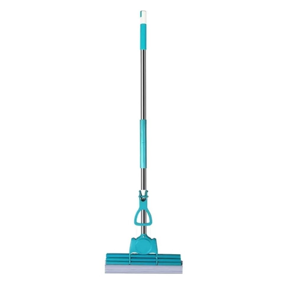 Esponja absorbente agua extrudida lavado a mano mopa seca y mojada perezosa hogar pegamento mopa dos cabezales de tierra mopa limpiar details Picture