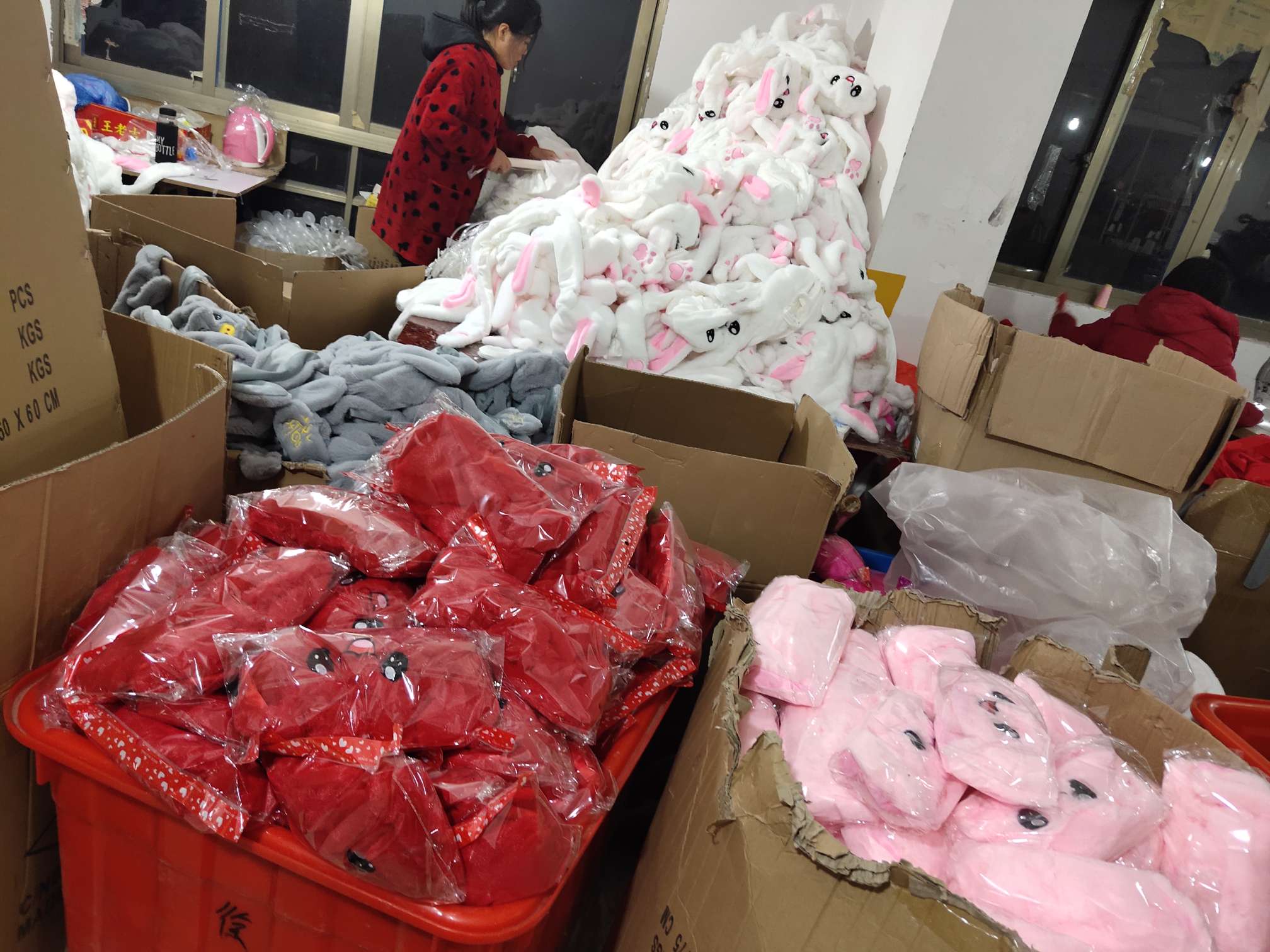 发光兔子耳朵会动帽子详情图9