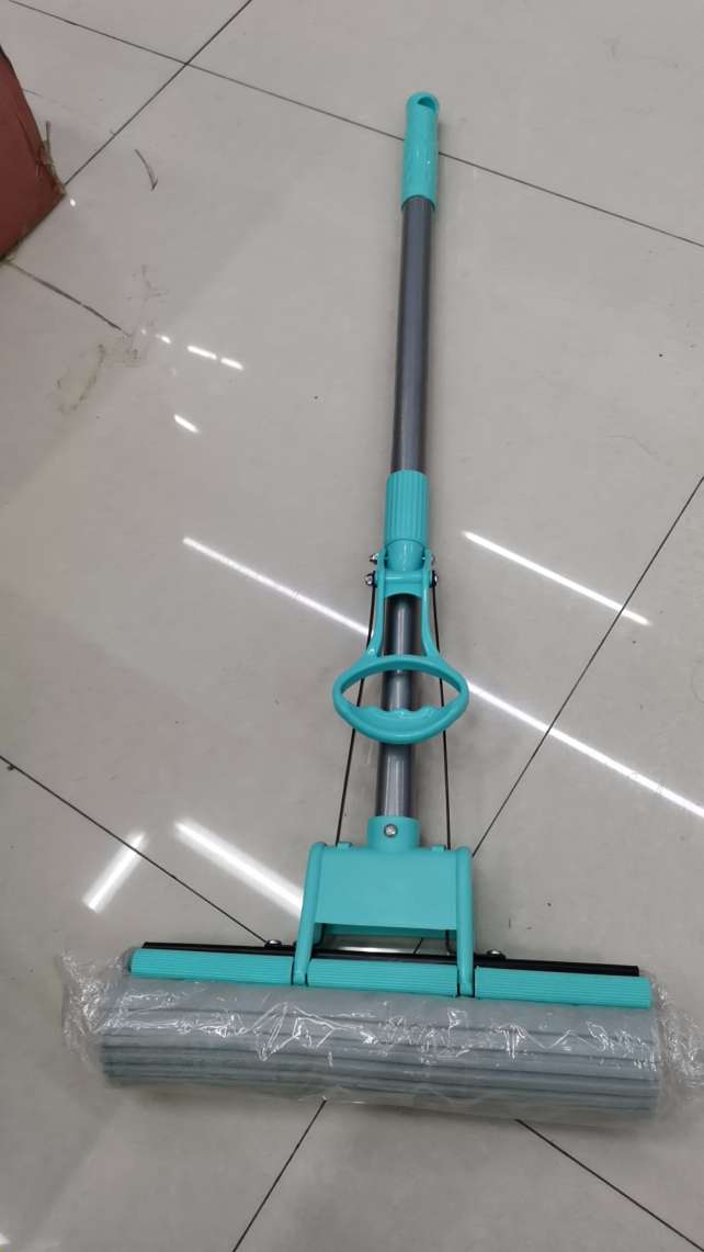 Esponja absorbente agua extrudida lavado a mano mopa seca y mojada perezosa hogar pegamento mopa dos cabezales de tierra mopa limpiar undefined