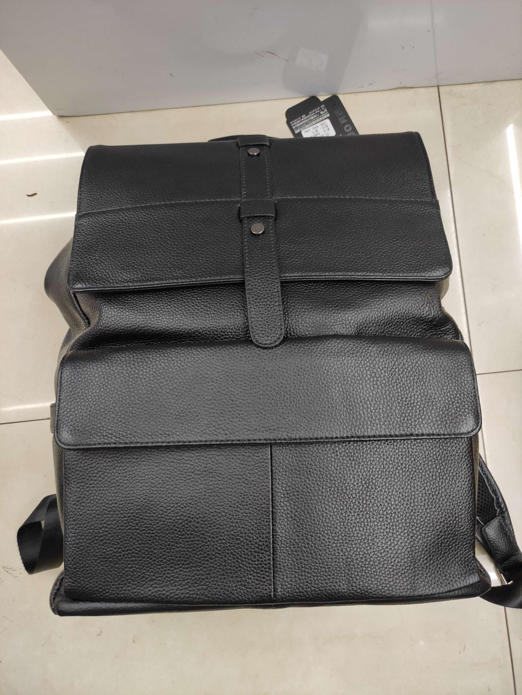 Leather head layer double shoulder back thumbnail