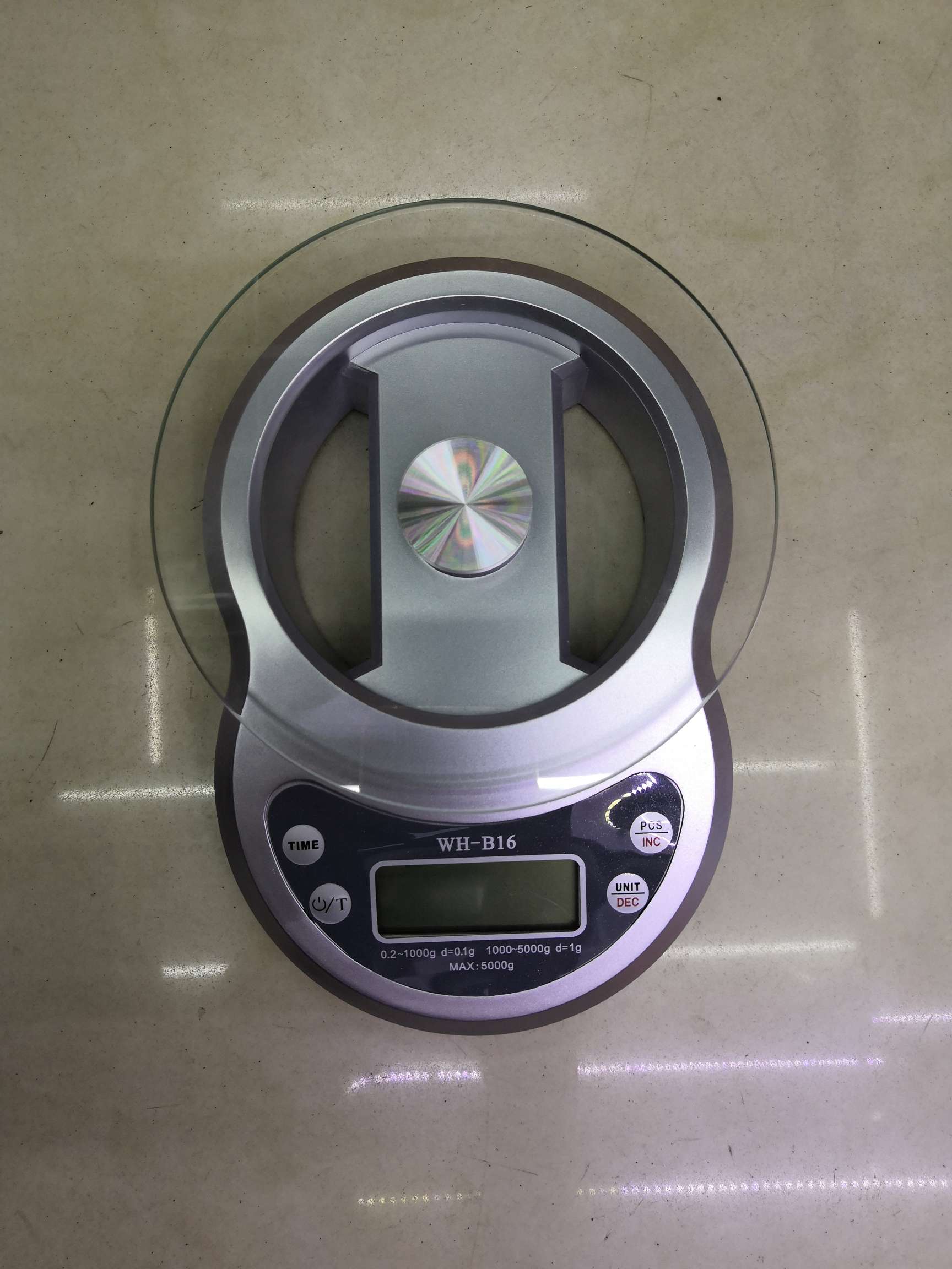 电子厨房秤，型号WH—B16，称重7公斤，分度值1克，带有倒计时功能 。背光显示数字详情图2