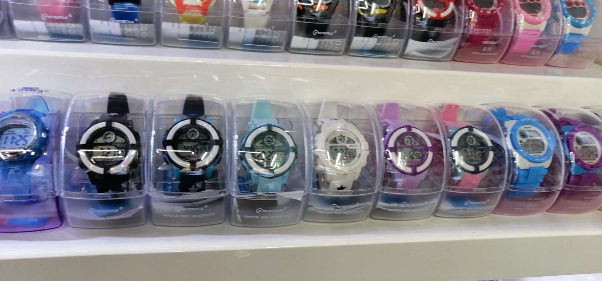 防水儿童夜光闹铃时尚电子表