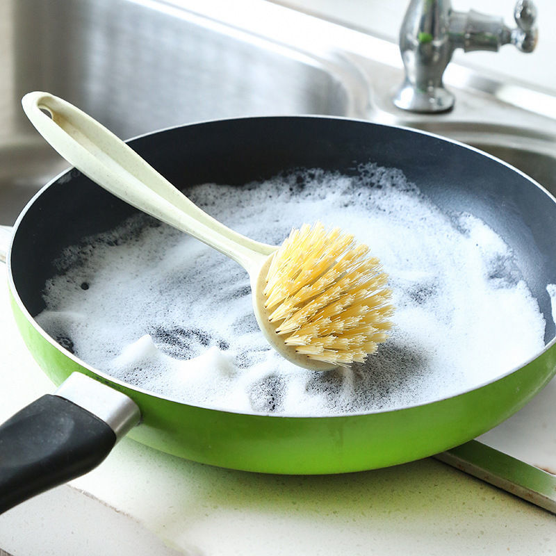 Kitchen pot washing brush that won't damage the POTS, a perfect tool for scrubbing POTS and dishes, a household long-handled brush, and a multi-functional cleaning and decontamination brush detail image 3