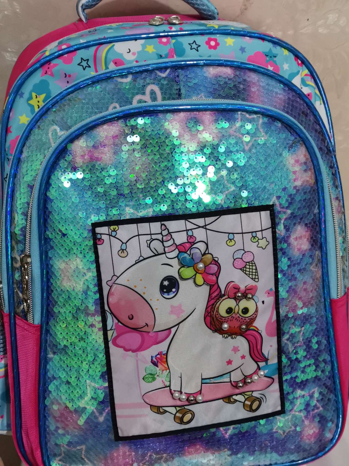 Cross-border hot style sequin trend backpacks for students to pack a backpack 670# thumbnail