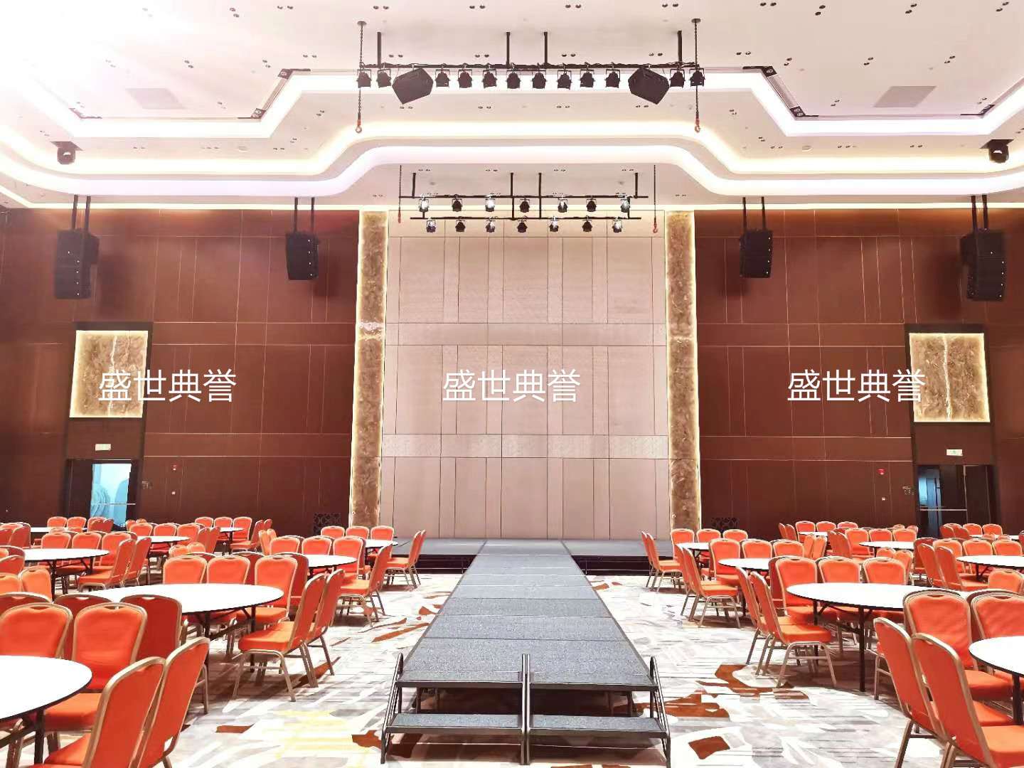 Nanchang hotel banquet hall wedding banquet dining tables and chairs Conference center folding aluminum alloy chairs Banquet tables and chairs Banquet chairs detail image 7