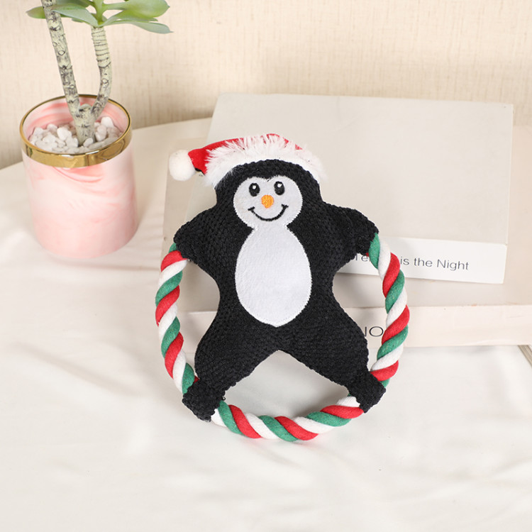 宠物毛绒棉绳玩具白底实物图