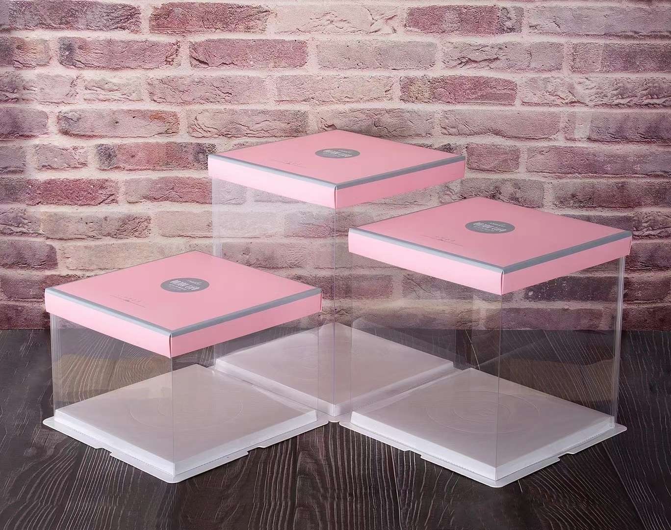 粉红色蛋糕盒图
