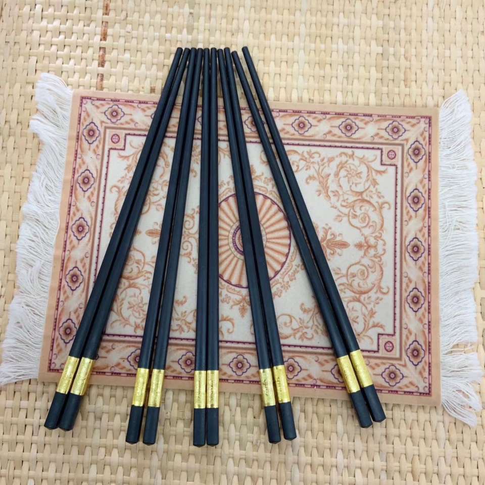 Alloy chopsticks, household anti-slip and heat-resistant family set tableware, not prone to mold, factory direct sales detail image 3