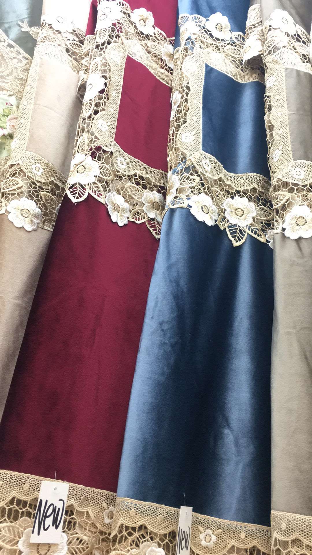 2023新款桌布欧式风格 高档水溶花边 精品绒布凸现优雅大气 150*260cm