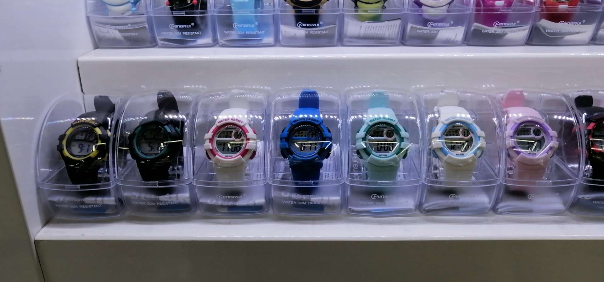 防水时尚儿童夜光闹铃电子表