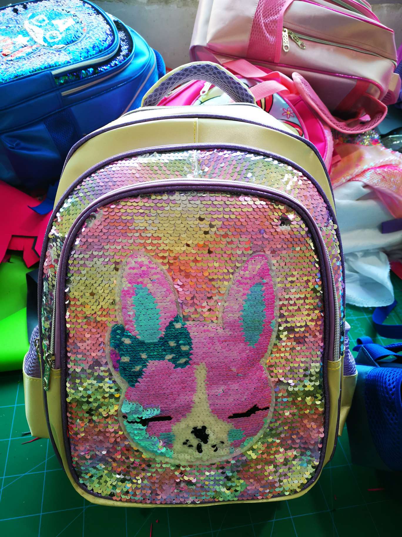 Cross border hot style sequin trend backpacks for school students 665# thumbnail