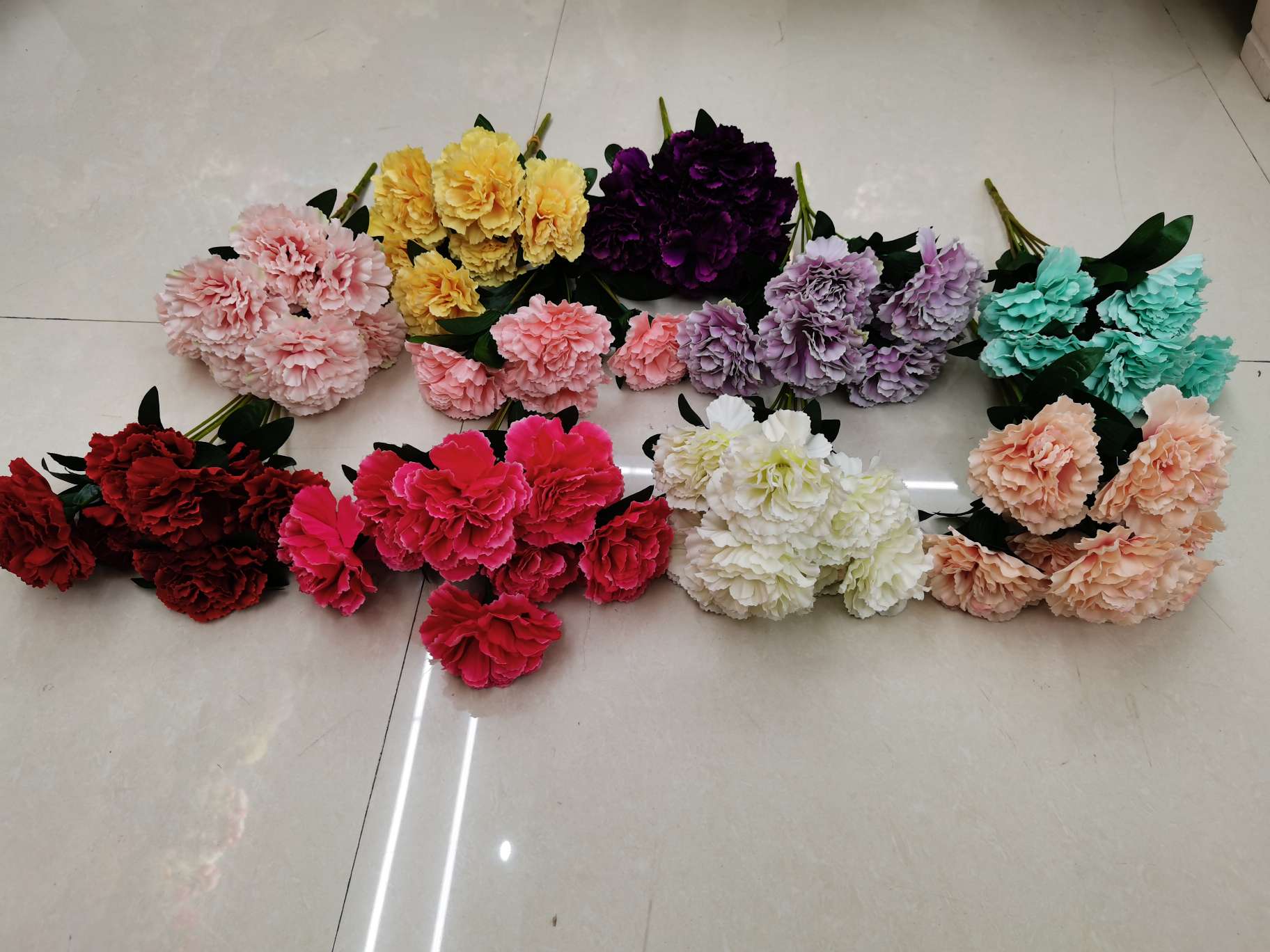 Seven carnations