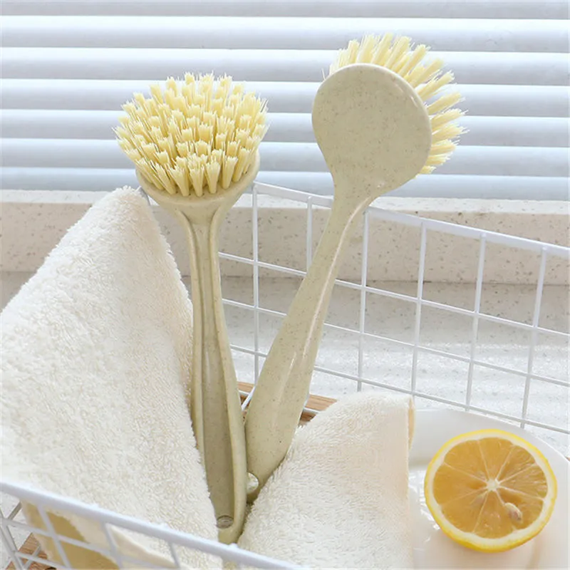 Kitchen pot washing brush that won't damage the POTS, a perfect tool for scrubbing POTS and dishes, a household long-handled brush, and a multi-functional cleaning and decontamination brush detail image 4