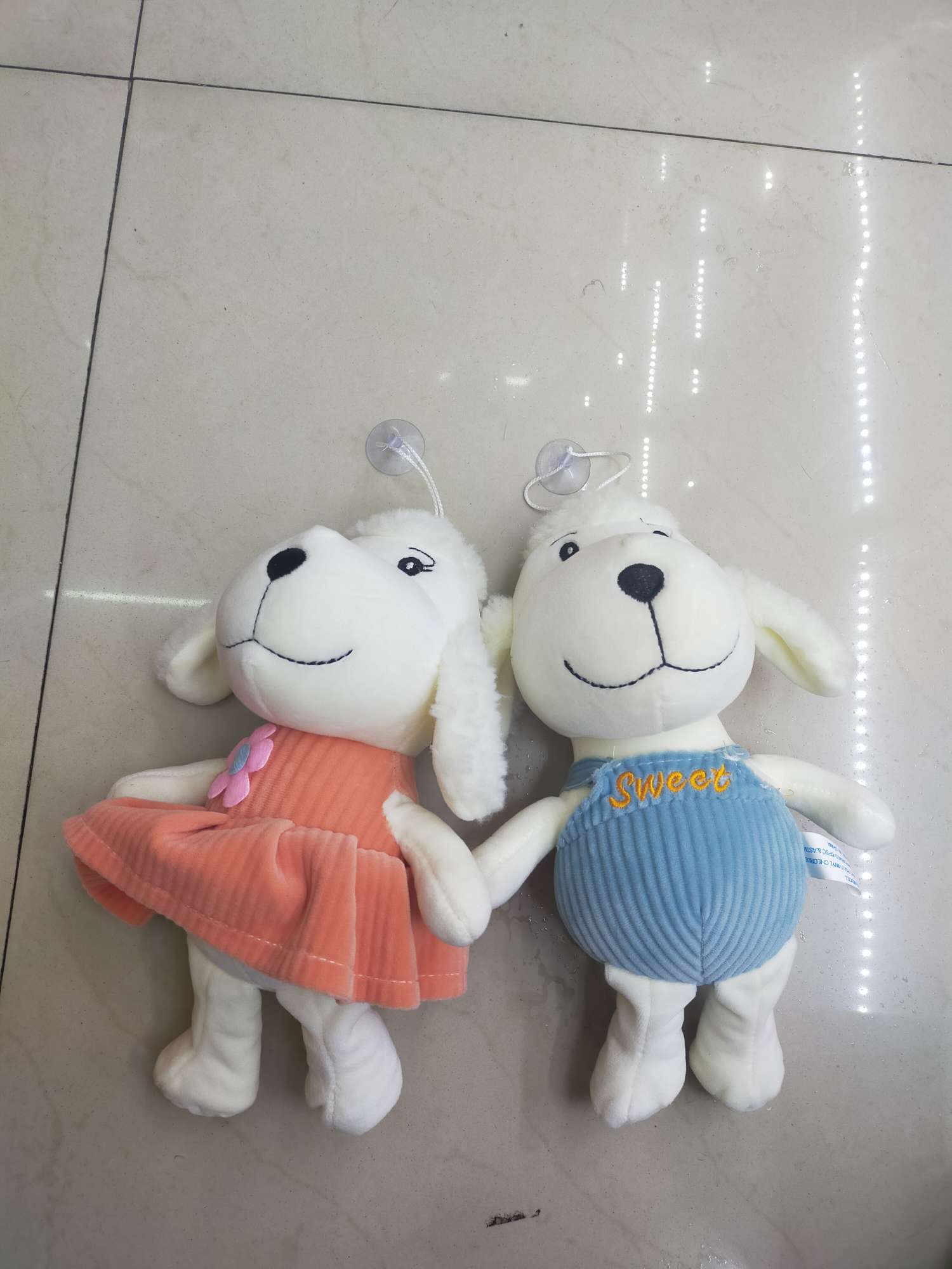 Wholesale of 8-inch couple dog plush toy figurines details Picture