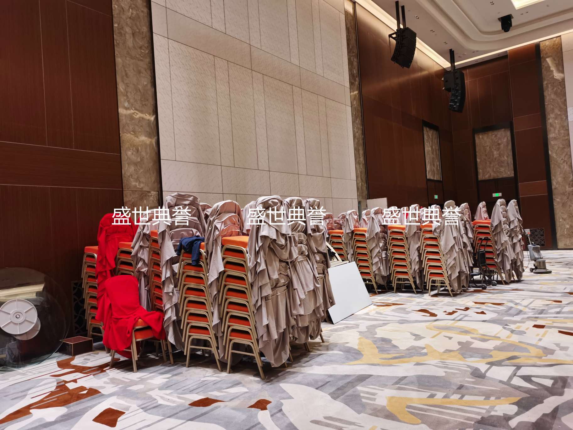 Nanchang hotel banquet hall wedding banquet dining tables and chairs Conference center folding aluminum alloy chairs Banquet tables and chairs Banquet chairs detail image 13