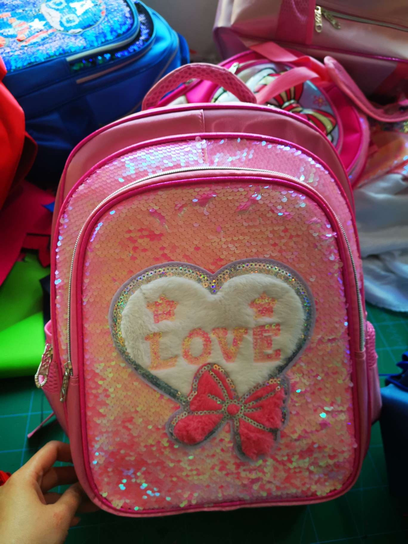 Cross border hot style sequin trend backpacks for students to wear backpack 664# thumbnail
