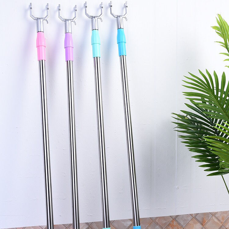 撑衣杆家用晾衣杆不锈钢可伸缩加长晒衣挂衣挑衣杆取衣服叉杆衣叉详情图12