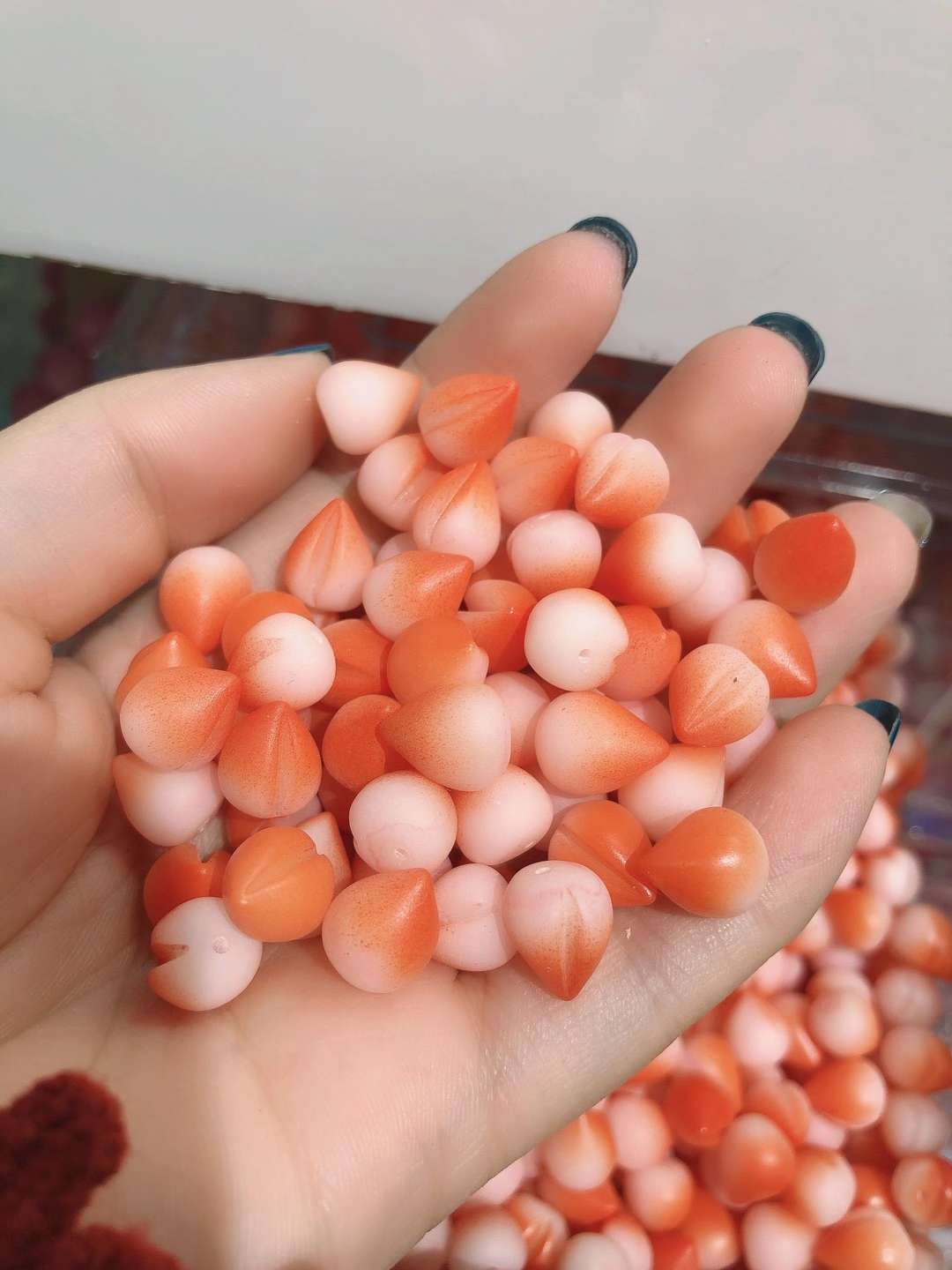 DIY resin peach small size jewelry accessories