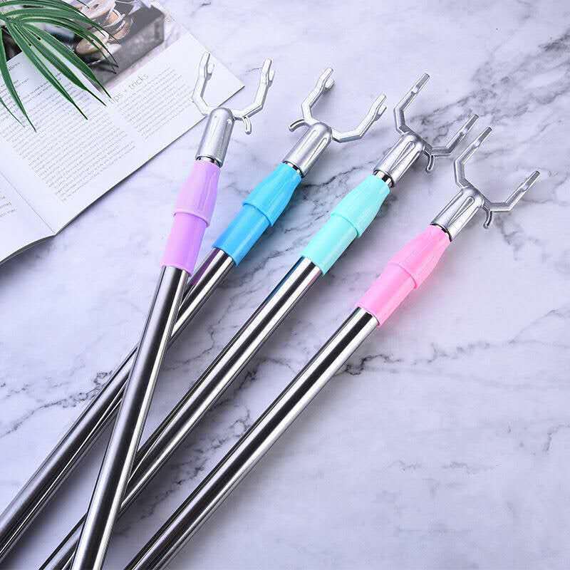 撑衣杆家用晾衣杆不锈钢可伸缩加长晒衣挂衣挑衣杆取衣服叉杆衣叉详情图13