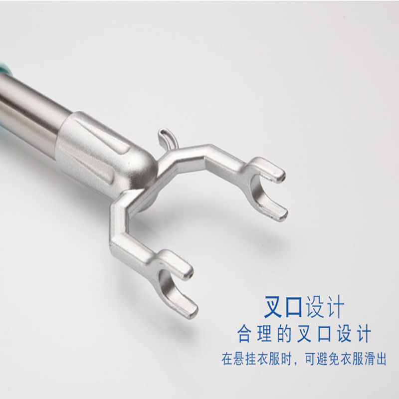 撑衣杆家用晾衣杆不锈钢可伸缩加长晒衣挂衣挑衣杆取衣服叉杆衣叉详情图3