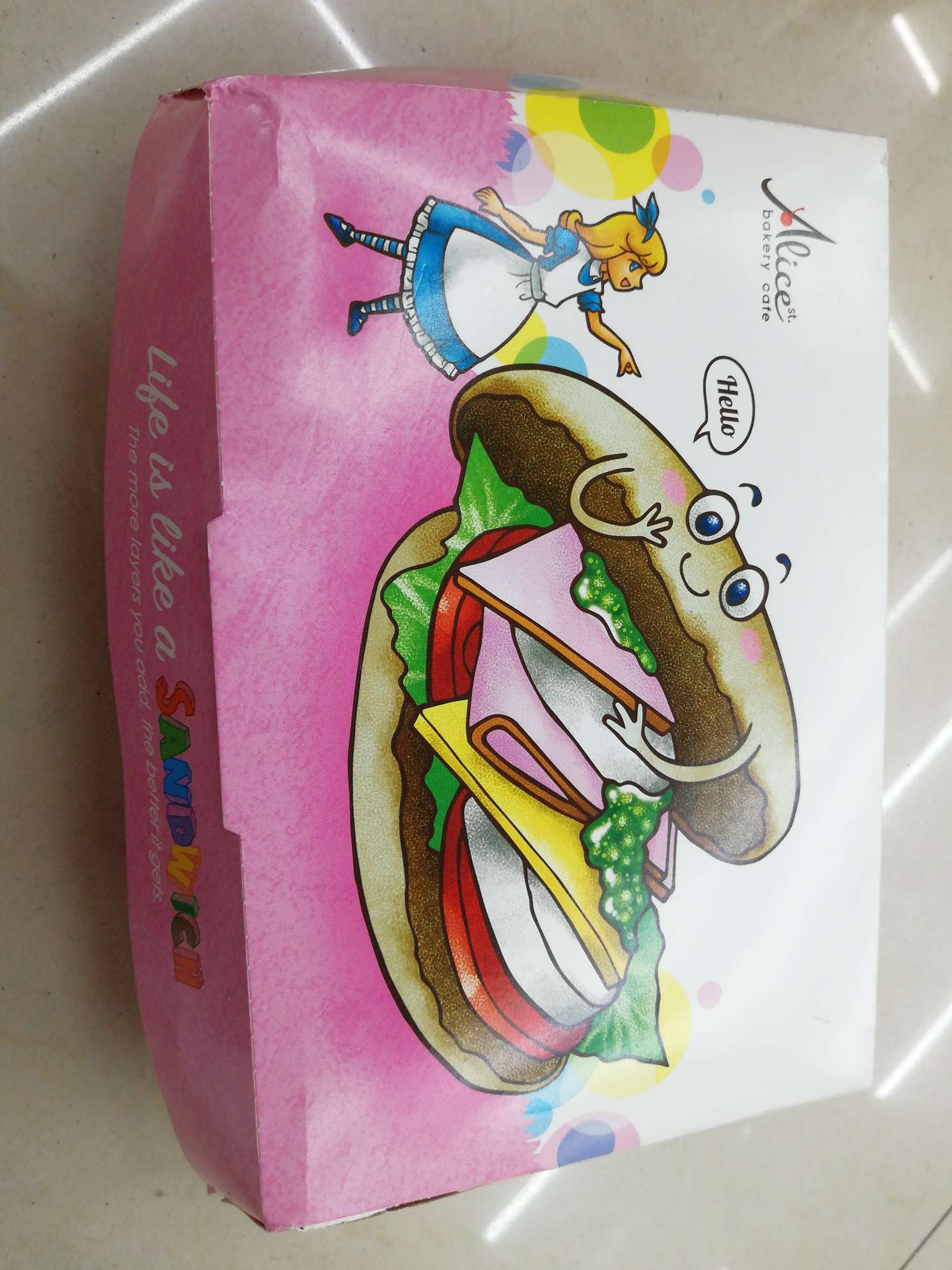汉堡 三明治 食品盒粉色图
