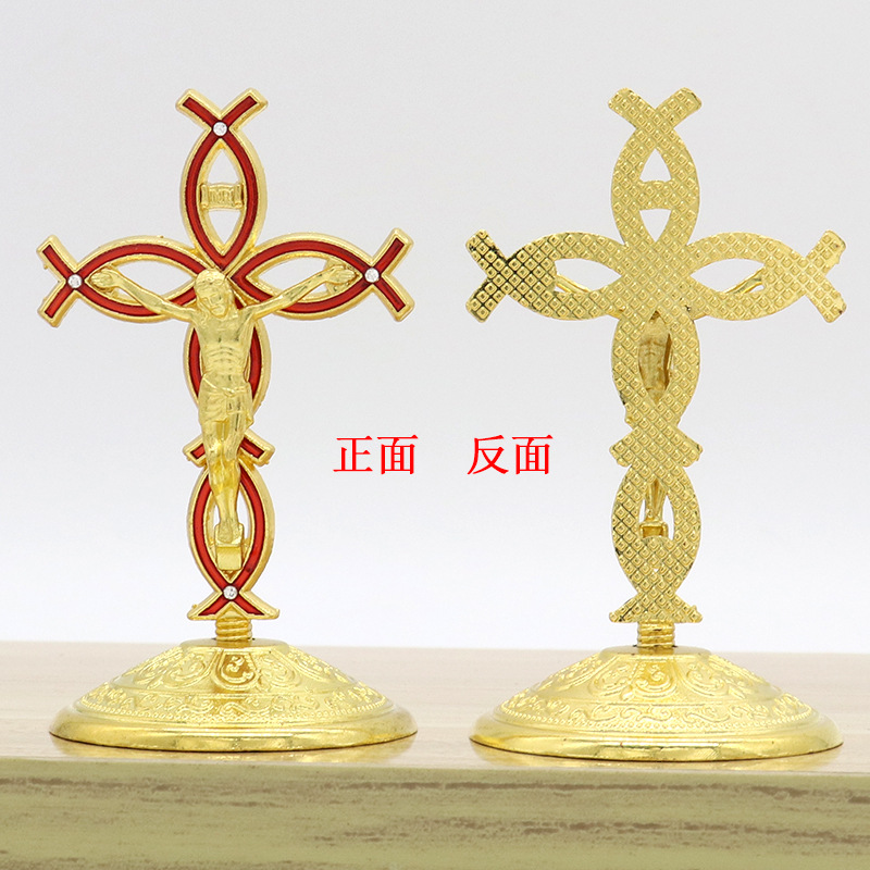 彩色十字架摆件家居汽车饰品摆件