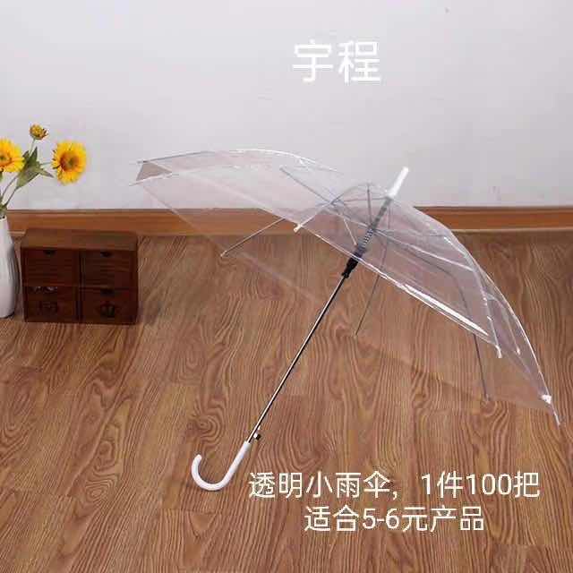 透明圆点雨伞细节图
