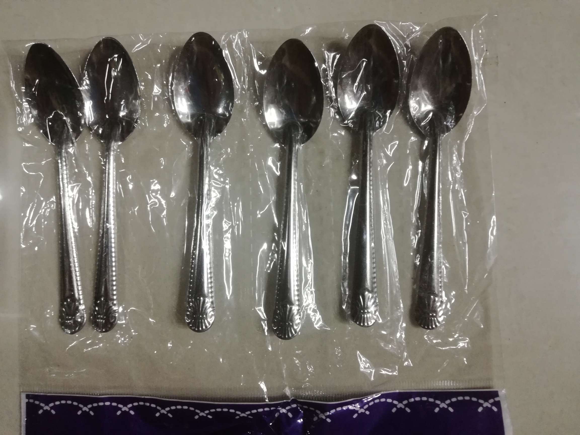 Six small spoons