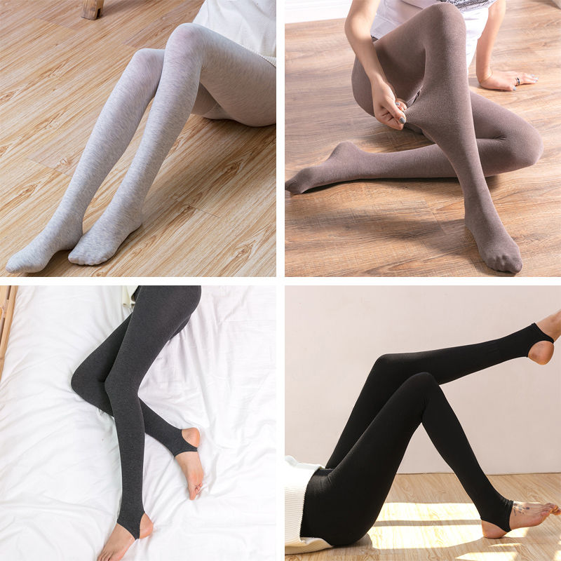 With/without cashmere high-waisted and thick leggings in autumn and winter women wear warm and slim one-piece pantyhose thumbnail