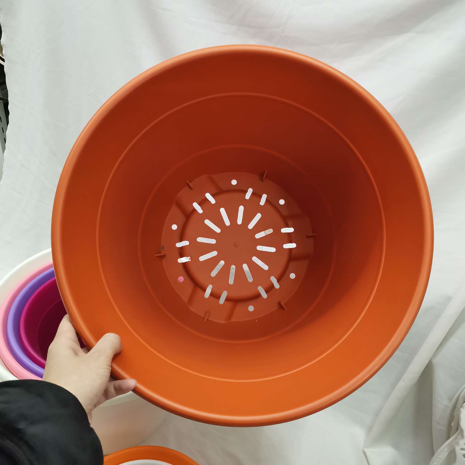 花盆 塑料花盆月季花盆绿萝花盆阳台花盆 无底 秀 2711