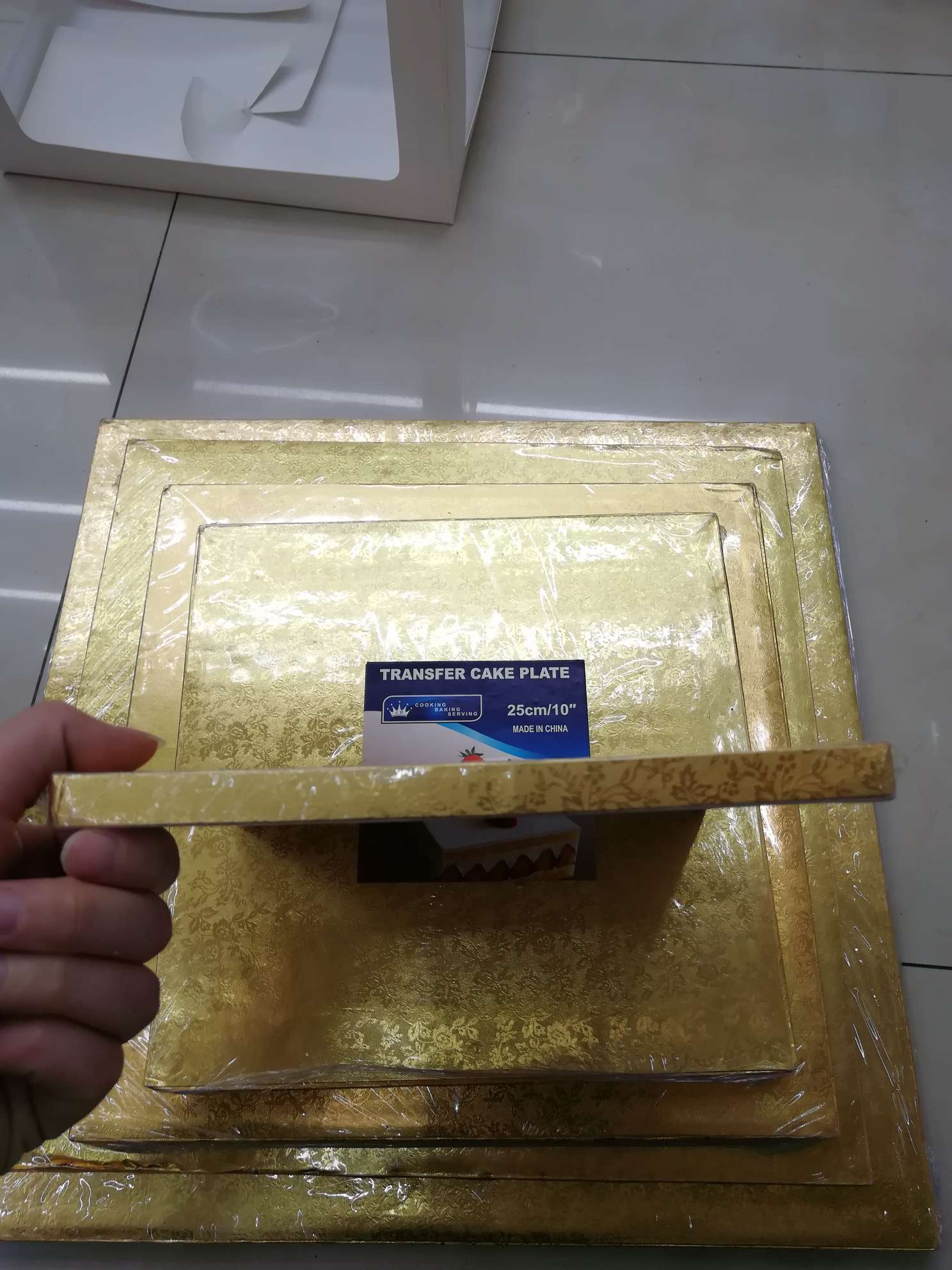 8寸金色正方形蛋糕底托蛋糕转移板产品图