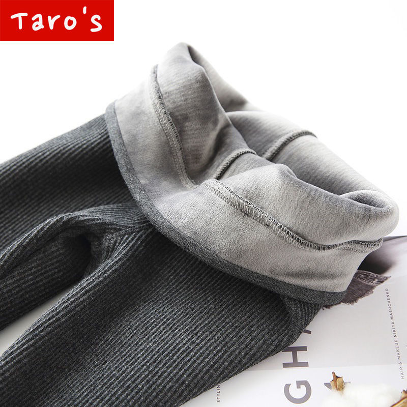Autumn winter thread add velvet leggings female outside wear thick style show thin high waist stretch tight warm nine minutes pants thumbnail