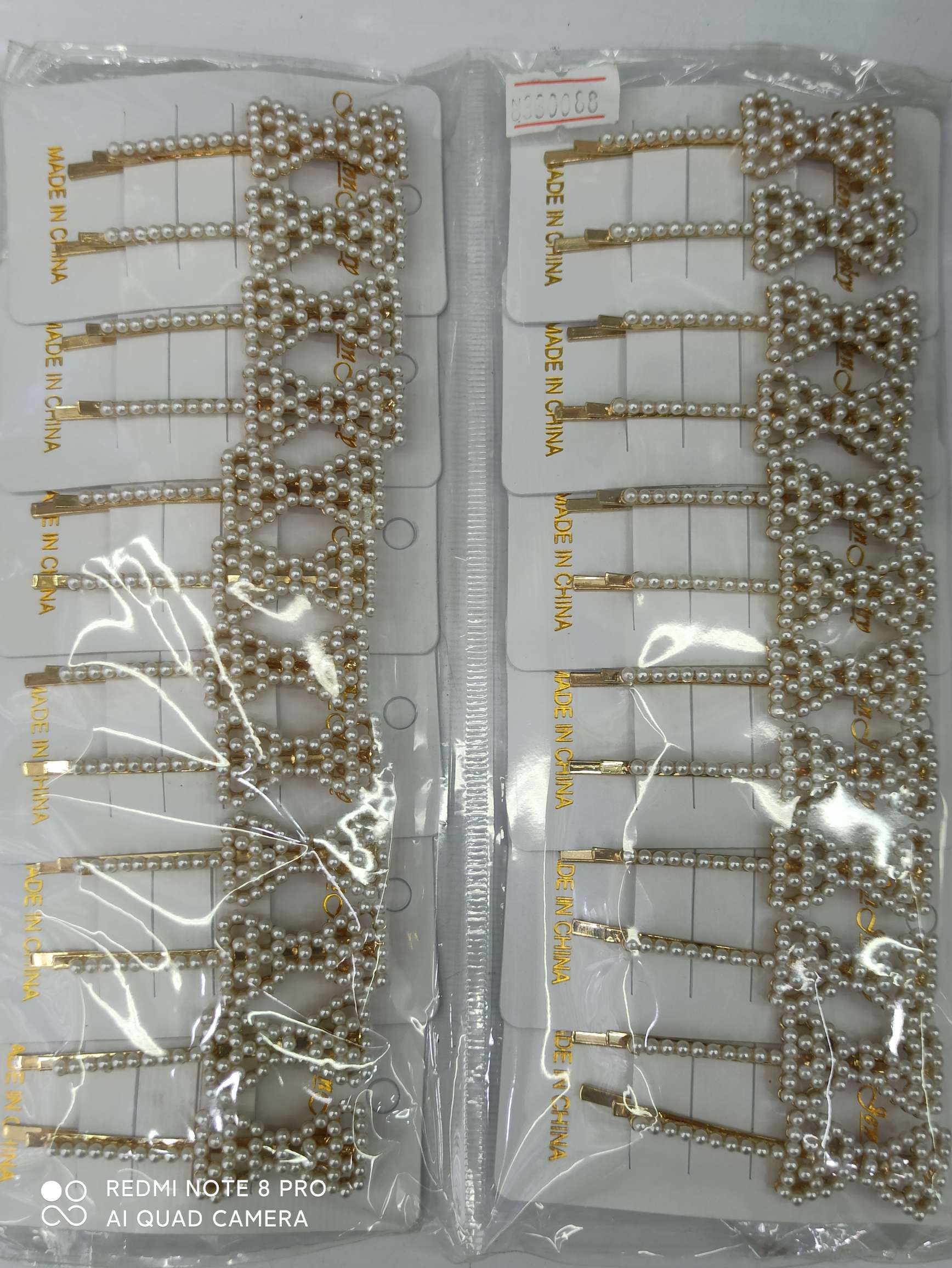 Bow tie pearl clip thumbnail