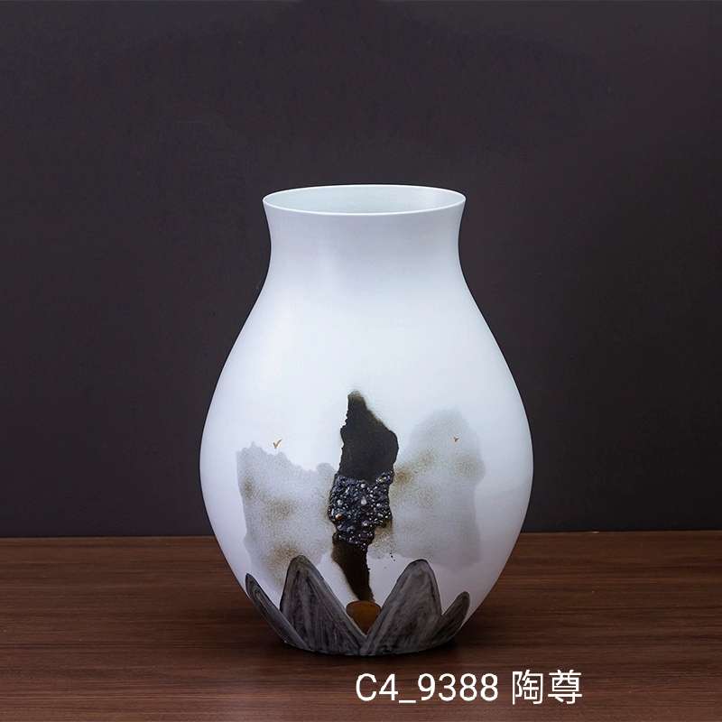 Jingdezhen Ceramic Flower Ware Northern Europe Small Vase Table Top Dry Flower Arrangement Decoration Piece Living Room Simple Chinese Tv Cabinet Application Scenario