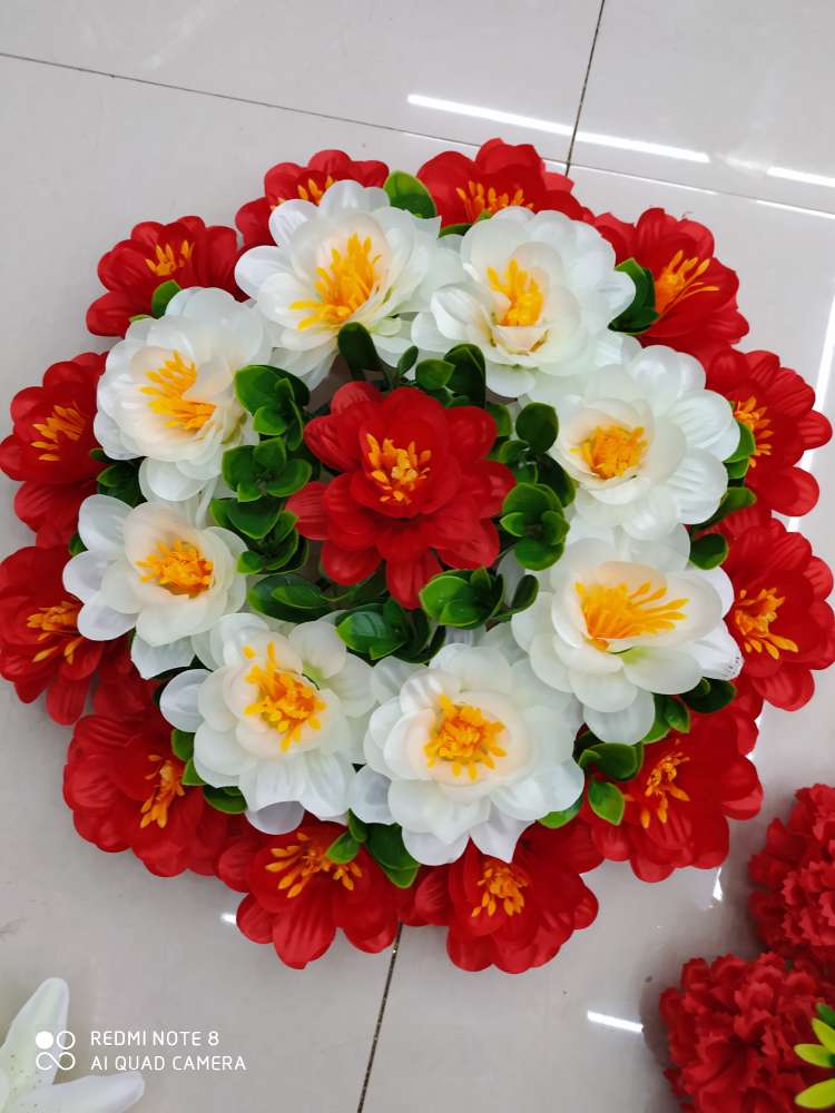 The chrysanthemum of happiness is half round