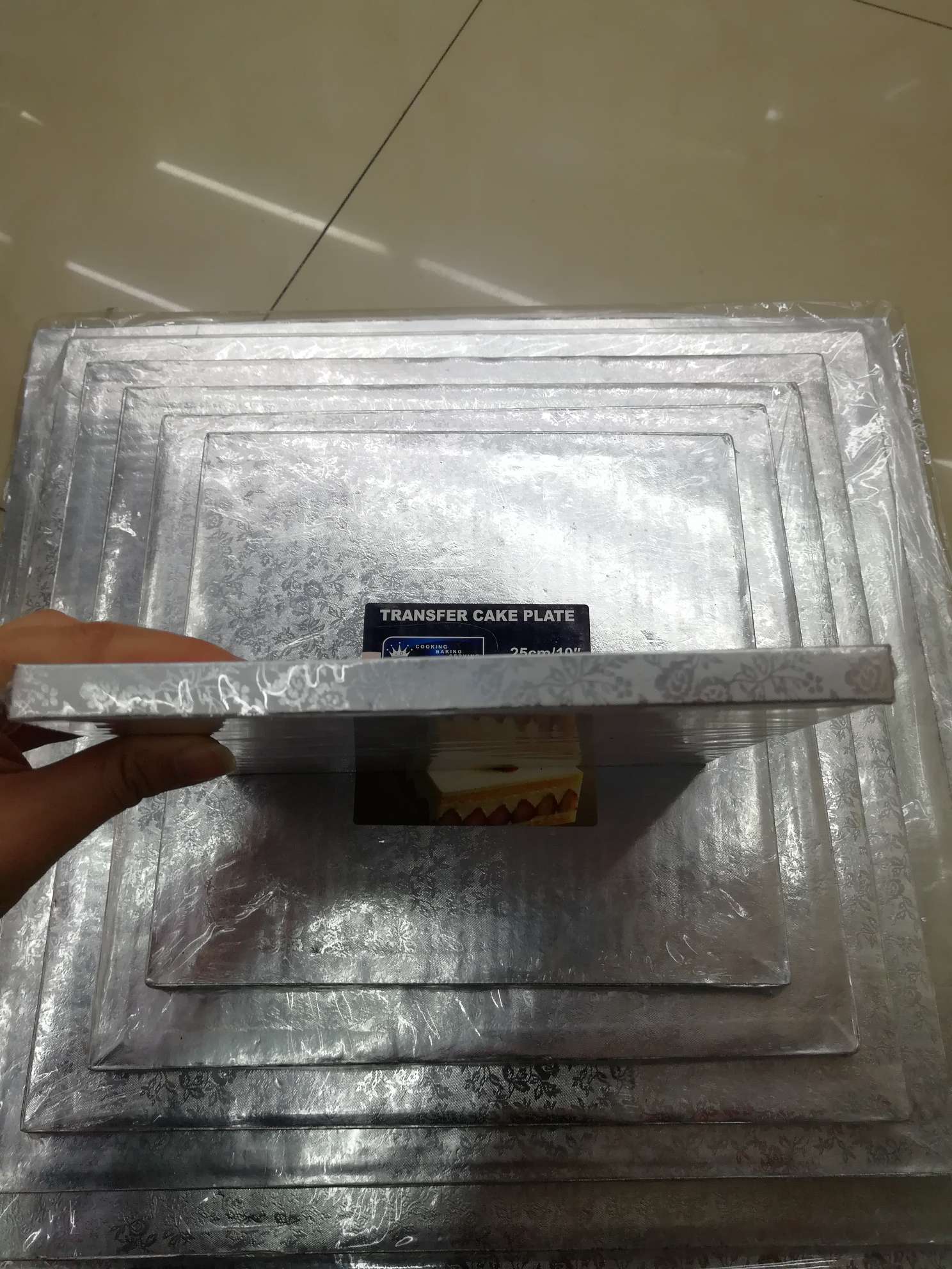 18寸银色正方形蛋糕底托蛋糕转移板细节图
