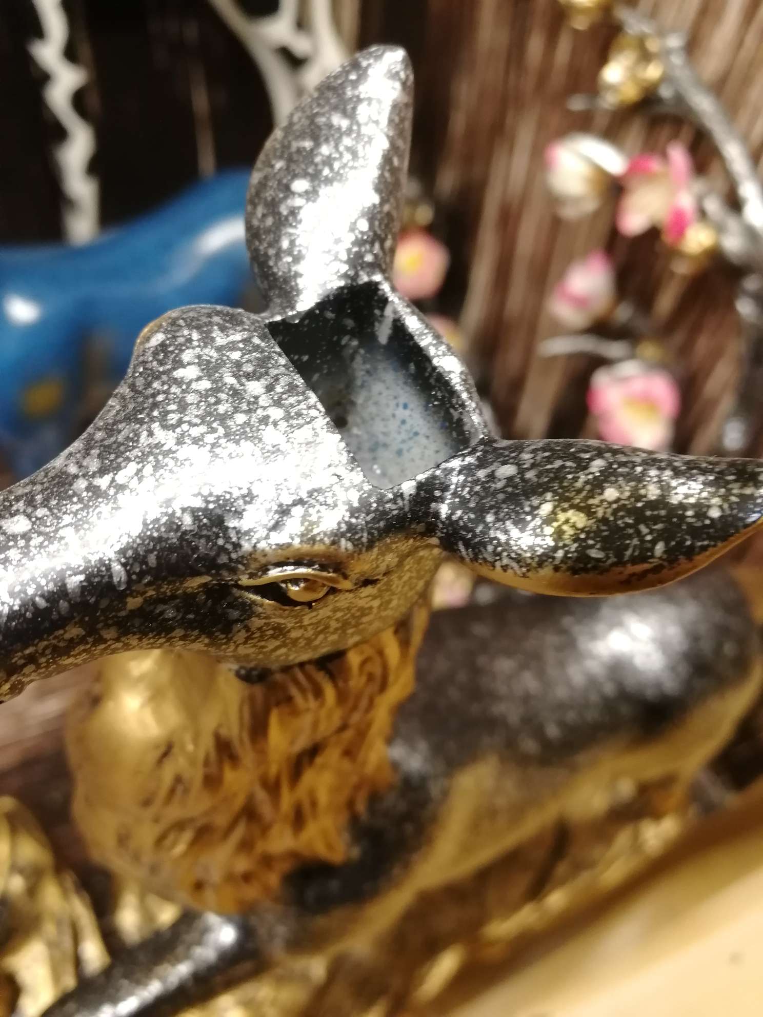 仿真梅花鹿 工艺品摆件 树脂配件 祥鹿摆件细节图