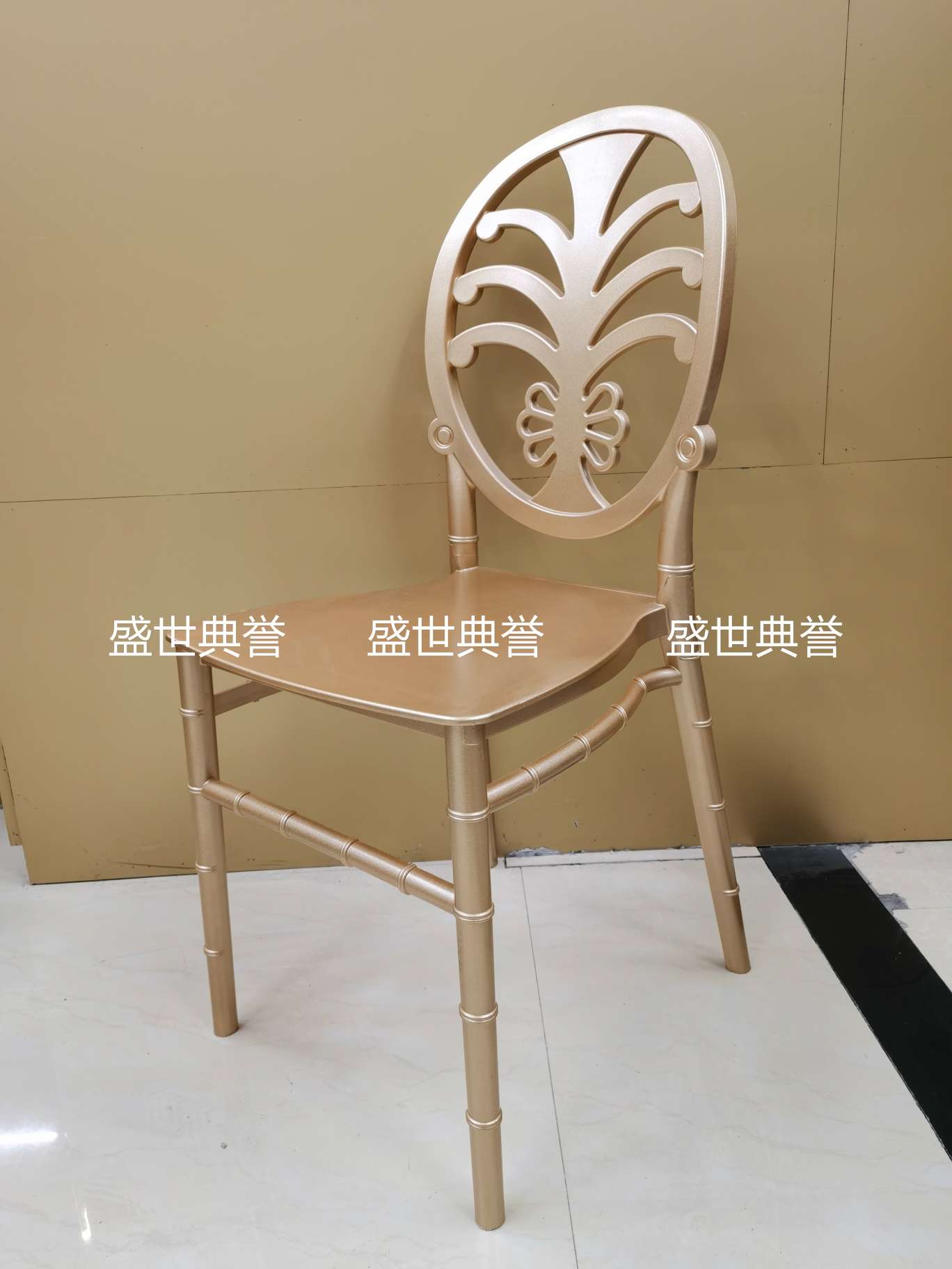 上海外贸户外婚礼折叠椅酒店婚庆塑料竹节椅PP一体椅子酒店宴会椅详情图13