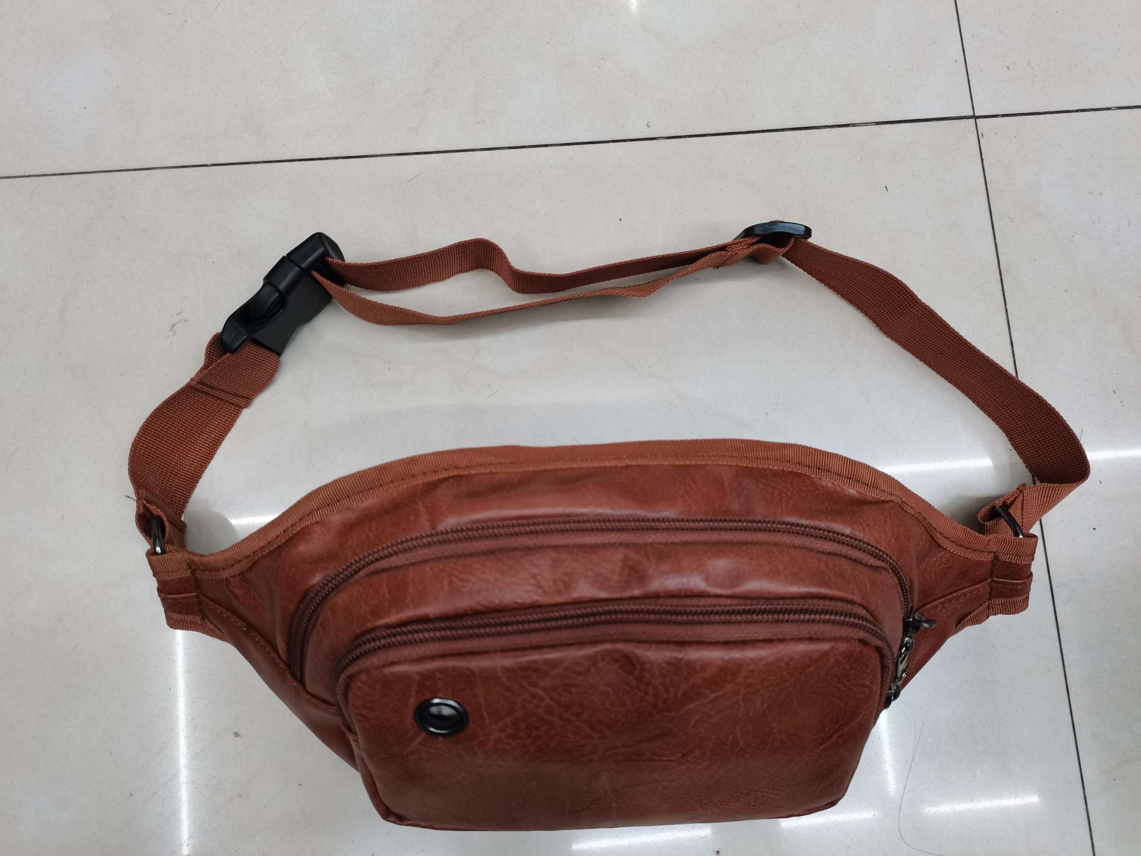 Fashionable multi-functional waist bag for men and women, leather bag, slant bag, sports bag, hand 扤 bag, business bag, cash register bag details Picture