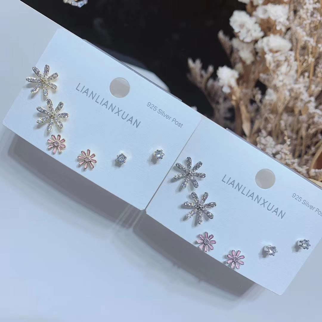 925三对微镶耳钉