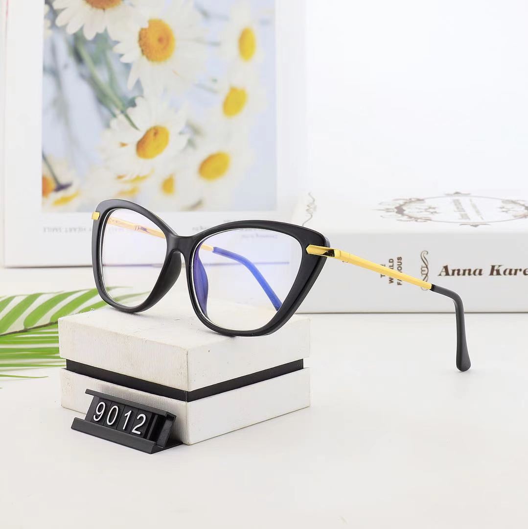 9012 in-stock popular model, personalized irregular ultra-light TR material, multi-color mixed optical frame, anti-blue light, can be matched with myopia glasses
